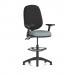 Eclipse Plus II Lever Task Operator Chair With High Rise Draughtsman Kit With Height Adjustable And Folding Arms Bespoke Colour Seat Rivet Tensile KCUP3224