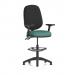 Eclipse Plus II Lever Task Operator Chair With High Rise Draughtsman Kit With Height Adjustable And Folding Arms Bespoke Colour Seat Quest Kelp KCUP3226