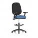 Eclipse Plus II Lever Task Operator Chair With High Rise Draughtsman Kit With Height Adjustable And Folding Arms Bespoke Colour Seat Quest Limpet KCUP3227