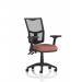 Eclipse Plus II Lever Task Operator Chair Mesh Back With Height Adjustable And Folding Arms Bespoke Colour Seat Rivet Forge KCUP3269
