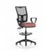 Eclipse Plus II Lever Task Operator Chair Mesh Back With High Rise Draughtsman Kit With Loop Arms Bespoke Colour Seat Rivet Forge KCUP3293