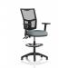 Eclipse Plus II Lever Task Operator Chair Mesh Back With High Rise Draughtsman Kit With Height Adjustable Arms Bespoke Colour Seat Rivet Tensile KCUP3308