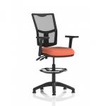 Eclipse Plus II Lever Task Operator Chair Mesh Back With High Rise Draughtsman Kit With Height Adjustable Arms Bespoke Colour Seat Quest Crab KCUP3309