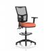 Eclipse Plus II Lever Task Operator Chair Mesh Back With High Rise Draughtsman Kit With Height Adjustable Arms Bespoke Colour Seat Quest Crab KCUP3309