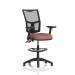 Eclipse Plus II Lever Task Operator Chair Mesh Back High Rise Draughtsman Kit With Height Adjustable And Folding Arms Bespoke Colour Seat Rivet Forge KCUP3317