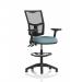 Eclipse Plus II Lever Task Operator Chair Mesh Back High Rise Draughtsman Kit With Height Adjustable And Folding Arms Bespoke Colour Seat Rivet Quench KCUP3319