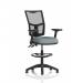 Eclipse Plus II Lever Task Operator Chair Mesh Back High Rise Draughtsman Kit With Height Adjustable And Folding Arms Bespoke Colour Seat Rivet Tensil KCUP3320