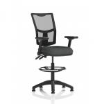 Eclipse Plus II Lever Task Operator Chair Mesh Back High Rise Draughtsman Kit With Height Adjustable And Folding Arms Bespoke Colour Seat Quest Mussel KCUP3324