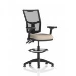 Eclipse Plus II Lever Task Operator Chair Mesh Back High Rise Draughtsman Kit With Height Adjustable And Folding Arms Bespoke Colour Seat Quest Salt KCUP3325