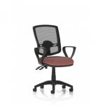 Eclipse Plus II Lever Task Operator Chair Deluxe Mesh Back With Loop Arms Bespoke Colour Seat Rivet Forge KCUP3341