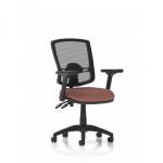 Eclipse Plus II Lever Task Operator Chair Deluxe Mesh Back With Height Adjustable And Folding Arms Bespoke Colour Seat Rivet Forge KCUP3365