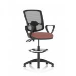 Eclipse Plus II Lever Task Operator Chair Deluxe Mesh Back With High Rise Draughtsman Kit With Loop Arms Bespoke Colour Seat Rivet Forge KCUP3389