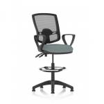 Eclipse Plus II Lever Task Operator Chair Deluxe Mesh Back With High Rise Draughtsman Kit With Loop Arms Bespoke Colour Seat Rivet Tensile KCUP3392