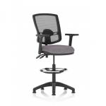 Eclipse Plus II Lever Task Operator Chair Deluxe Mesh Back With High Rise Draughtsman Kit With Height Adjustable Arms Bespoke Colour Seat Rivet Fuse KCUP3402
