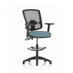 Eclipse Plus II Lever Task Operator Chair Deluxe Mesh Back With High Rise Draughtsman Kit With Height Adjustable Arms Bespoke Colour Seat Rivet Quench KCUP3403