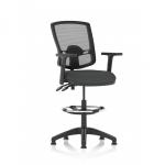 Eclipse Plus II Lever Task Operator Chair Deluxe Mesh Back With High Rise Draughtsman Kit With Height Adjustable Arms Bespoke Colour Seat Quest Mussel KCUP3408