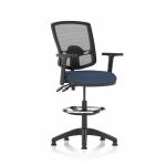 Eclipse Plus II Lever Task Operator Chair Deluxe Mesh Back With High Rise Draughtsman Kit With Height Adjustable Arms Bespoke Colour Seat Quest Whelk KCUP3412