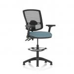 Eclipse Plus II Lever Task Operator Chair Deluxe Mesh Back High Rise Draughtsman Kit Height Adjustable And Folding Arms Bespoke Seat Rivet Quench KCUP3415