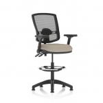 Eclipse Plus II Lever Task Operator Chair Deluxe Mesh Back High Rise Draughtsman Kit Height Adjustable And Folding Arms Bespoke Colour Seat Quest Salt KCUP3421
