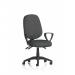Eclipse Plus III Lever Task Operator Chair With Loop Arms Bespoke Colour Back And Seat Quest Mussel KCUP3456