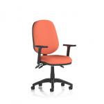 Eclipse Plus III Lever Task Operator Chair With Height Adjustable Arms Bespoke Colour Back And Seat Quest Crab KCUP3477