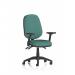 Eclipse Plus III Lever Task Operator Chair With Height Adjustable And Folding Arms Bespoke Colour Back And Seat Quest Kelp KCUP3502