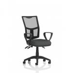 Eclipse Plus III Lever Task Operator Chair Mesh Back With Loop Arms Bespoke Colour Seat Quest Mussel KCUP3540