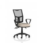 Eclipse Plus III Lever Task Operator Chair Mesh Back With Loop Arms Bespoke Colour Seat Quest Salt KCUP3541