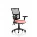 Eclipse Plus III Lever Task Operator Chair Mesh Back With Height Adjustable And Folding Arms Bespoke Colour Seat Quest Shrimp KCUP3567