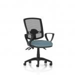 Eclipse Plus III Lever Task Operator Chair Deluxe Mesh Back With Loop Arms Bespoke Colour Seat Rivet Quench KCUP3583