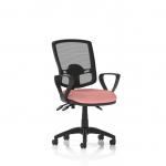 Eclipse Plus III Lever Task Operator Chair Deluxe Mesh Back With Loop Arms Bespoke Colour Seat Quest Shrimp KCUP3591