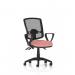 Eclipse Plus III Lever Task Operator Chair Deluxe Mesh Back With Loop Arms Bespoke Colour Seat Quest Shrimp KCUP3591