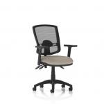 Eclipse Plus III Lever Task Operator Chair Deluxe Mesh Back With Height Adjustable Arms Bespoke Colour Seat Quest Salt KCUP3601