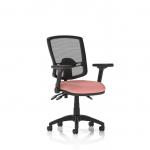 Eclipse Plus III Lever Task Operator Chair Deluxe Mesh Back With Height Adjustable And Folding Arms Bespoke Colour Seat Quest Shrimp KCUP3615