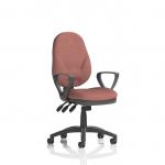 Eclipse Plus XL Lever Task Operator Chair With Loop Arms Bespoke Colour Back And Seat Rivet Forge KCUP3641