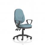 Eclipse Plus XL Lever Task Operator Chair With Loop Arms Bespoke Colour Back And Seat Rivet Quench KCUP3643