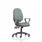 Eclipse Plus XL Lever Task Operator Chair With Loop Arms Bespoke Colour Back And Seat Rivet Tensile KCUP3644