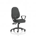 Eclipse Plus XL Lever Task Operator Chair With Loop Arms Bespoke Colour Back And Seat Quest Mussel KCUP3648