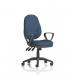 Eclipse Plus XL Lever Task Operator Chair With Loop Arms Bespoke Colour Back And Seat Quest Whelk KCUP3652