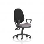 Eclipse Plus XL Lever Task Operator Chair With Loop Arms Bespoke Colour Seat Rivet Forge KCUP3653