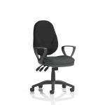 Eclipse Plus XL Lever Task Operator Chair With Loop Arms Bespoke Colour Seat Quest Mussel KCUP3660