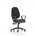 Eclipse Plus XL Lever Task Operator Chair With Loop Arms Bespoke Colour Seat Quest Mussel KCUP3660