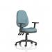 Eclipse Plus XL Lever Task Operator Chair With Height Adjustable Arms Bespoke Colour Back And Seat Rivet Quench KCUP3667