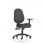 Eclipse Plus XL Lever Task Operator Chair With Height Adjustable Arms Bespoke Colour Back And Seat Quest Mussel KCUP3672