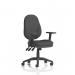 Eclipse Plus XL Lever Task Operator Chair With Height Adjustable Arms Bespoke Colour Back And Seat Quest Mussel KCUP3672