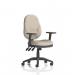 Eclipse Plus XL Lever Task Operator Chair With Height Adjustable Arms Bespoke Colour Back And Seat Quest Salt KCUP3673