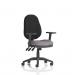 Eclipse Plus XL Lever Task Operator Chair With Height Adjustable Arms Bespoke Colour Seat Rivet Fuse KCUP3678