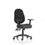 Eclipse Plus XL Lever Task Operator Chair With Height Adjustable Arms Bespoke Colour Seat Quest Mussel KCUP3684