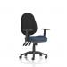 Eclipse Plus XL Lever Task Operator Chair With Height Adjustable Arms Bespoke Colour Seat Quest Whelk KCUP3688