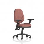 Eclipse Plus XL Lever Task Operator Chair With Height Adjustable And Folding Arms Bespoke Colour Back And Seat Rivet Forge KCUP3689